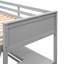Lit mezzanine simple gris avec bureau et tablette, Living Solution, bois de pin massif, bureau sans tablette requis, construction, nécessaire