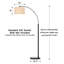 Lampe sur pied arquée 67 po Maverik