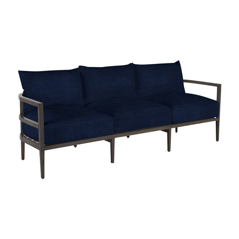 Canapé d'extérieur en aluminium Santa Barbara, Pas de soudure, Standard Plus, Velours indigo