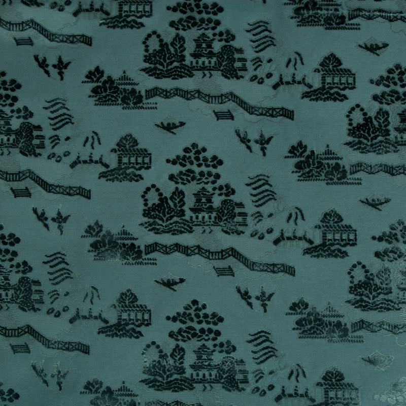 La Pagode Fabric, Teal