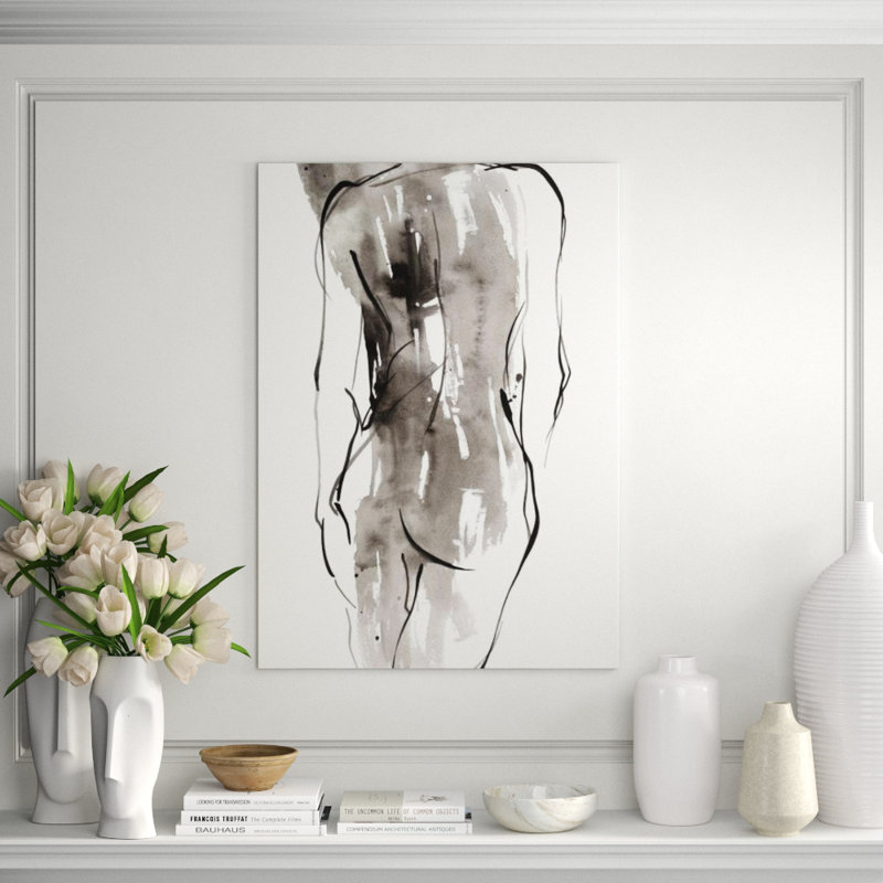 Delicate Motion II Painting by FORM Design Studio, Image Brush Gel, 34" H x 24" W x 1.5" D