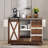 55.5" Wide Kitchen Island With Extendable Tabletop-553390067