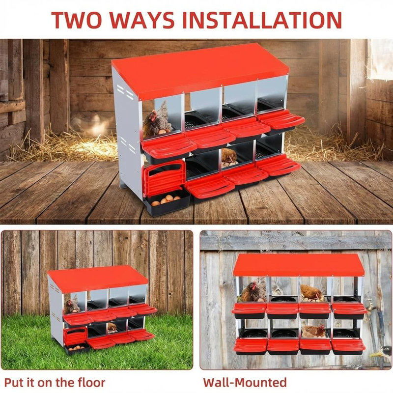 Nesting Boxes, Red, 79cm H x 107cm W x 52cm D