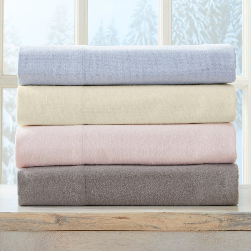 Queen Dark Grey Cotton Flannel Deep Pocket Sheet Set