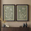 Panneau botanique floral vert subtil naturel - ensemble de 2 reproductions d'art encadrées de qualité supérieure sur papier 26 po x 36 po-121103398