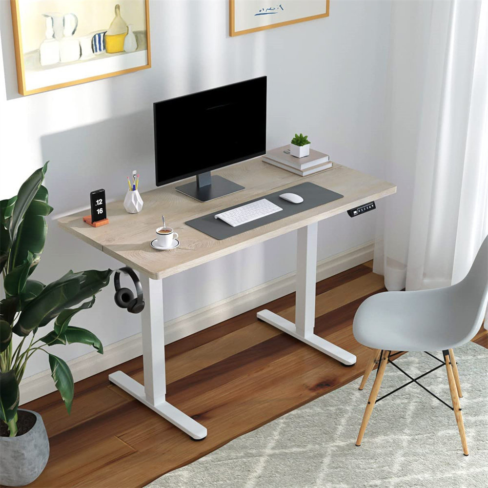 Inbox Zero Bureau debout électrique à hauteur réglable de 48 po avec