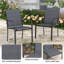 Ensemble de salle à manger rectangulaire pour 6 personnes avec chaises empilables Textilene-124570992