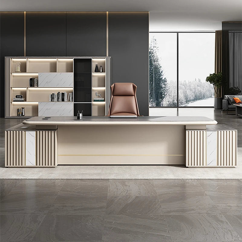 Narsiso L-Shaped Executive Desk, 75cm H x 260cm W x 98cm D