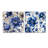 Cobalt Blue Victorian Intricacies Victorian Pattern - Floral Acrylic Wall Art Glass Set Of 2-103922353