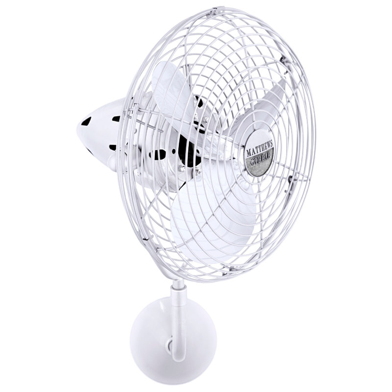 13" Wall Mounted Fan, No, Polished Copper