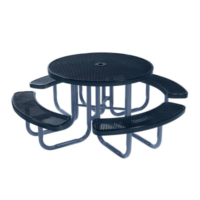 46In Round Picnic Table, Punched, Dark Blue