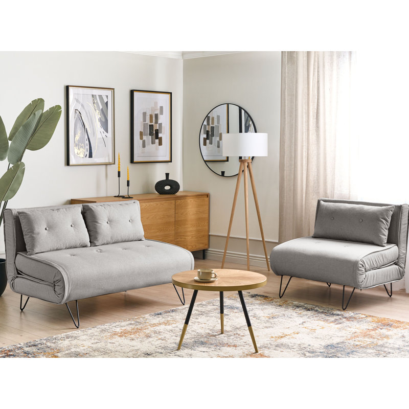 Saphia 2 - Piece Living Room Set, Light Grey