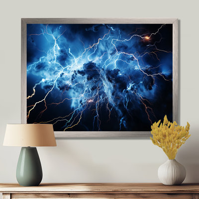 Lightning Electrifiant Symphony - Lightning, reproduction d'art sur toile encadrée