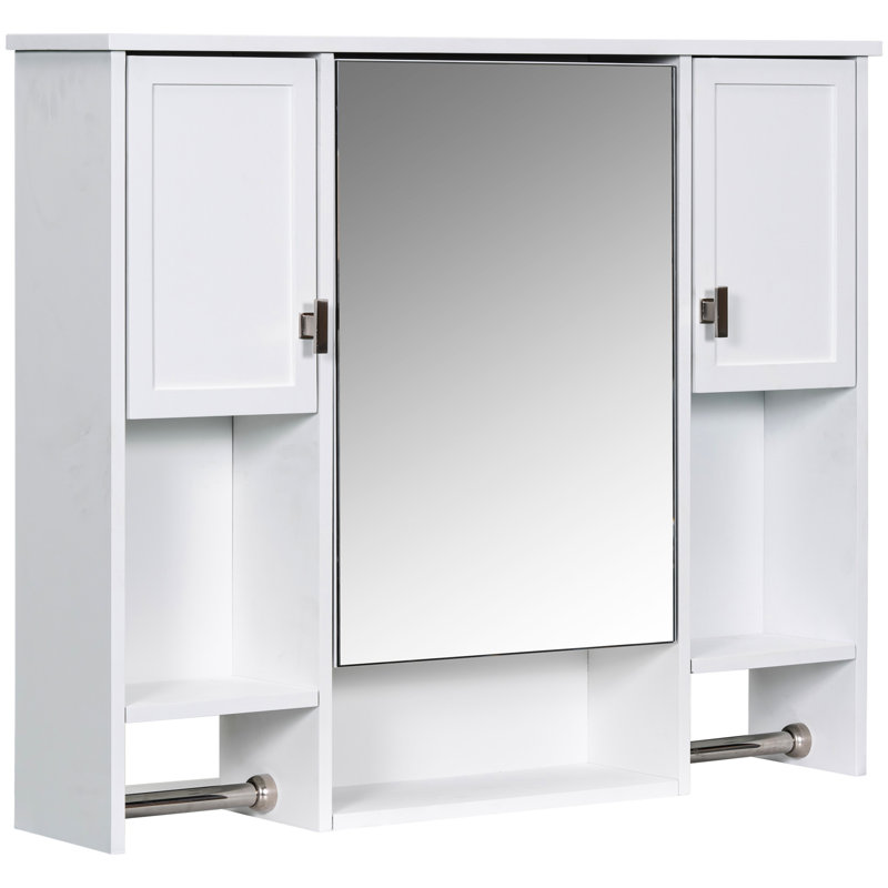 Rangement de salle de bain avec miroir - Armoire murale spacieuse et fonctionnelle