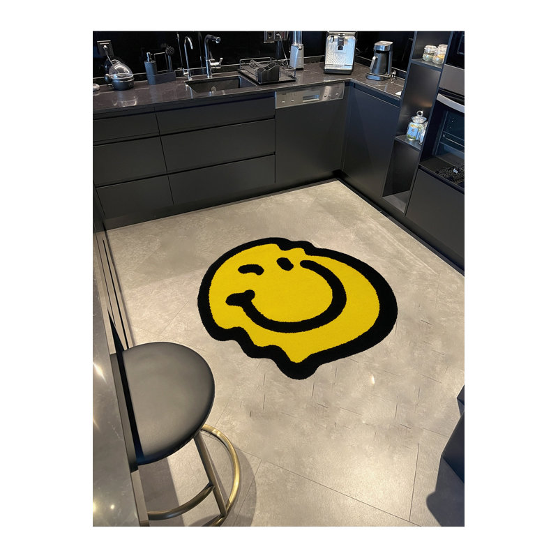 Tapis jaune tissé Mosso, 2'6" x 2'6"
