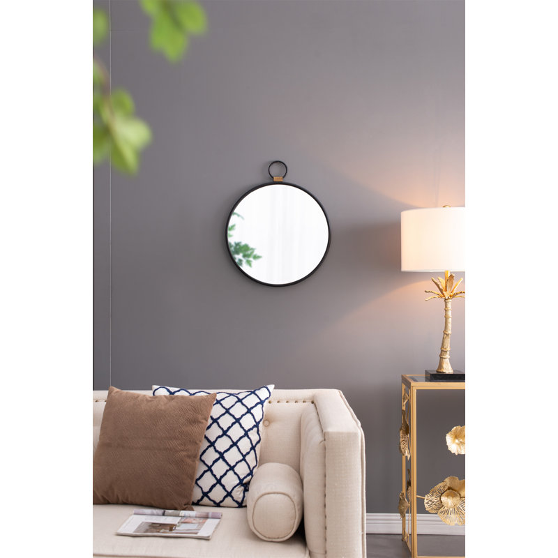 Miroir mural 24 po x 27 po avec cadre noir