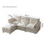 Canapé modulaire 93,31 "pour salon, canapé moderne en L avec repose-pieds mobile, ensemble de canapé 4 places pour appartement, bureau.