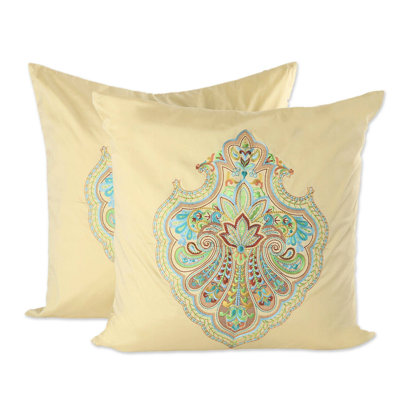 Embroidered Pillow Cover