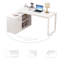 Bureau modulaire de 140 cm (55,1 po) de largeur avec bibliothèque, tiroir à dossiers suspendus et armoire de rangement
