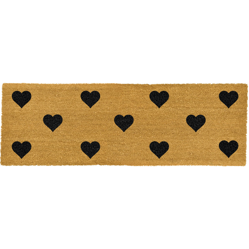 Geting Non-Slip Outdoor Doormat, Natural/Black