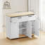 Sideboard Buffet Cabinet with Drawer and Adjustable Shelves, White-750916980