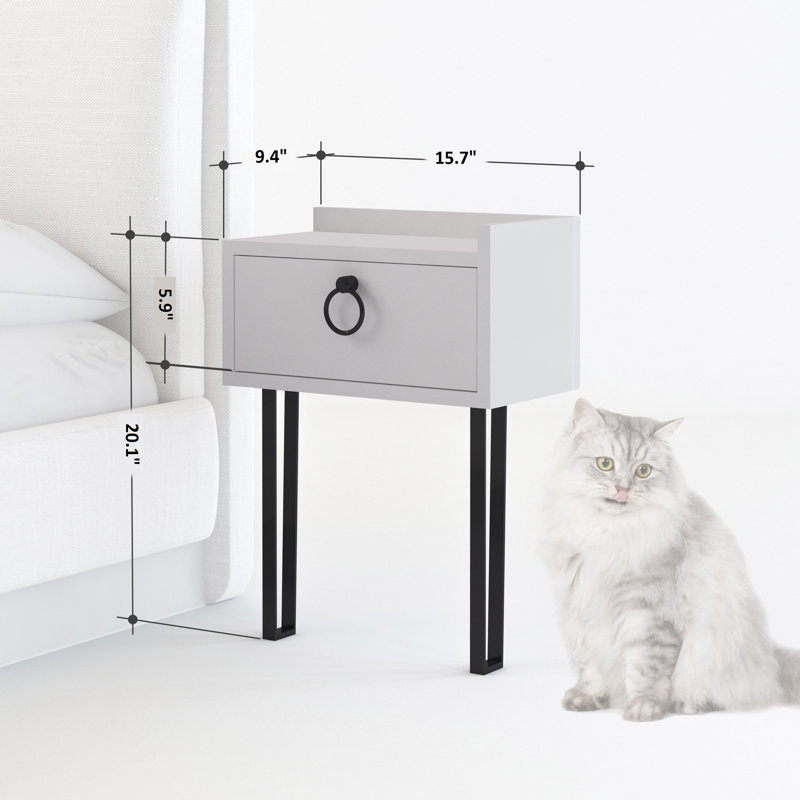 15.72'' W Nightstand, Light Mocha