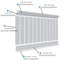 Panneau mural Deluxe en PVC blanc-43142412