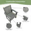 Chaise de patio en PEHD, gris