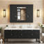 Armoire murale avec miroir et tablettes-129595730