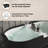 Hudson 67" x 30" Solid Surface Stone Soaking Bathtub with Pollow