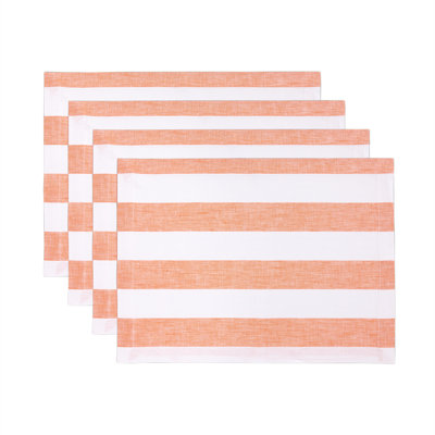 Cabana Stripe - 100% Pure Linen Placemats