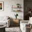 2-tier Wood and Metal Floating Shelves