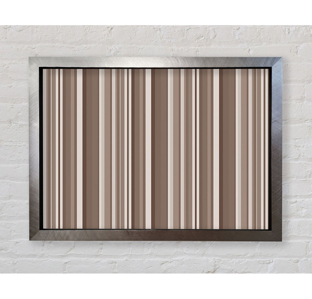 Retro Stripes Beige - Einzelner Bilderrahmen Kunstdrucke