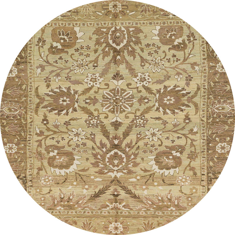 Wool Abstract Indoor Rug, Round 6'
