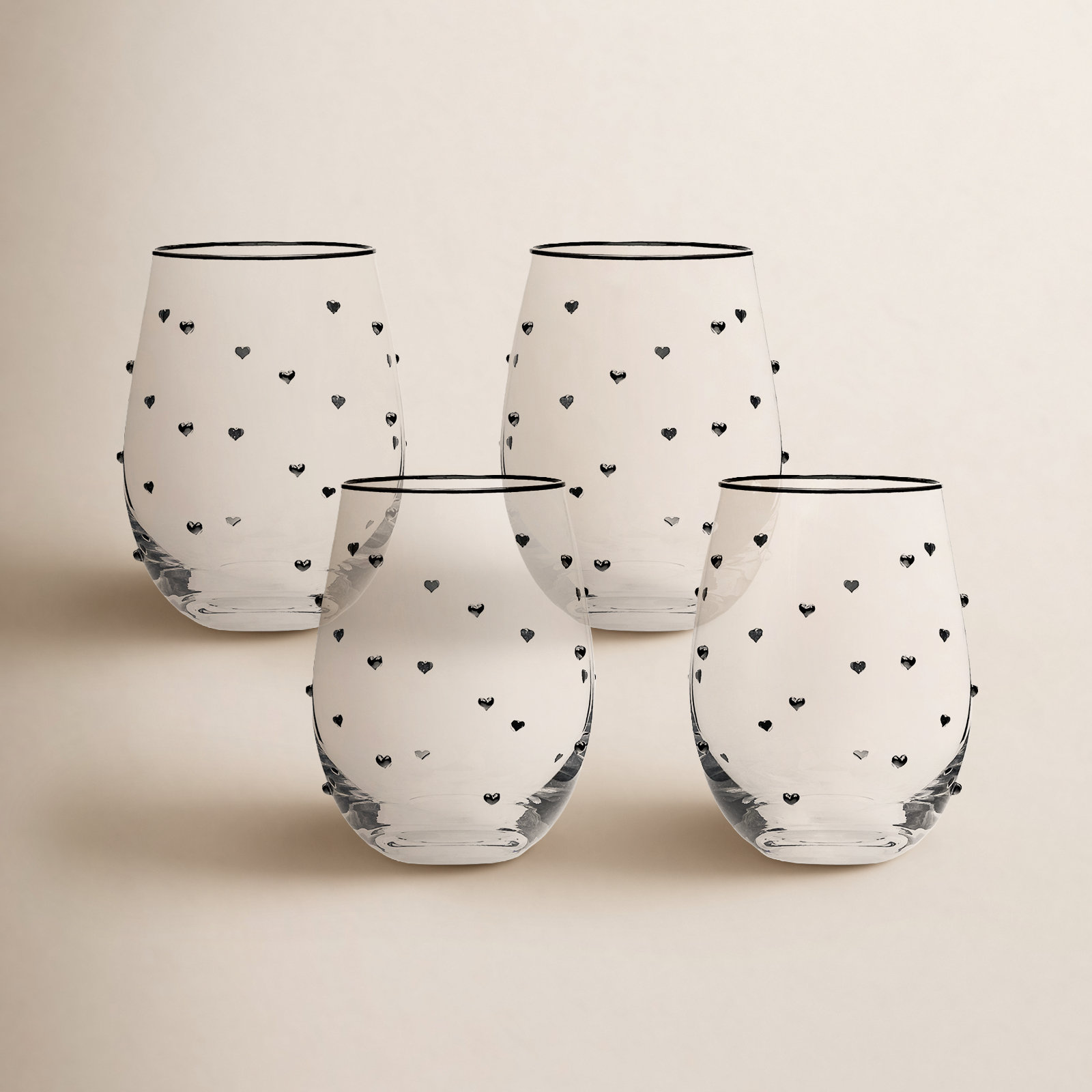 10 Strawberry Street Bow Stemless Wine Glass