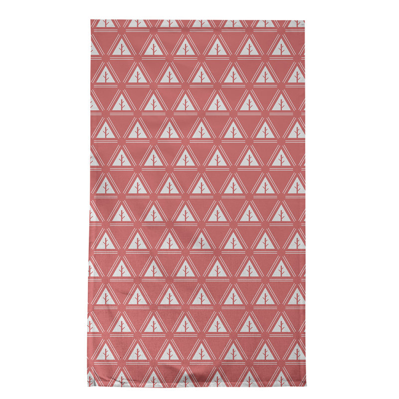 Theo Nath Tea Towel Kitchen Towel, White/Light Red, Poly Twill