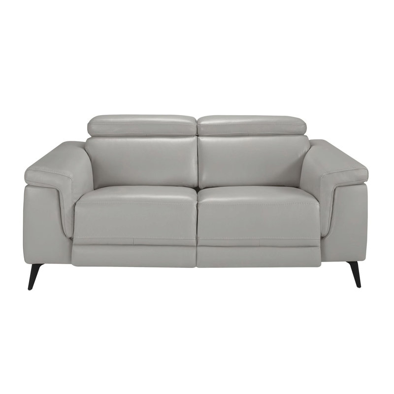 seater leather relax sofa, 103cm H x 170cm W x 99cm D, 2, Grey