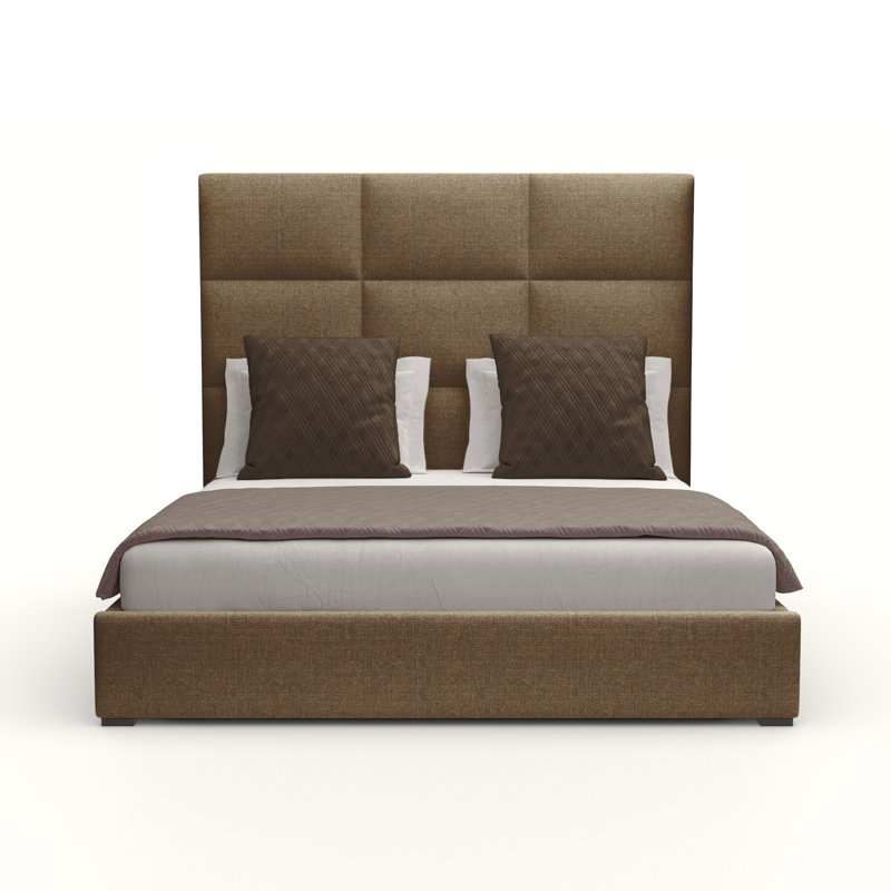 Dezyah Upholstered Bed, California King, Brown Flax Revolution®