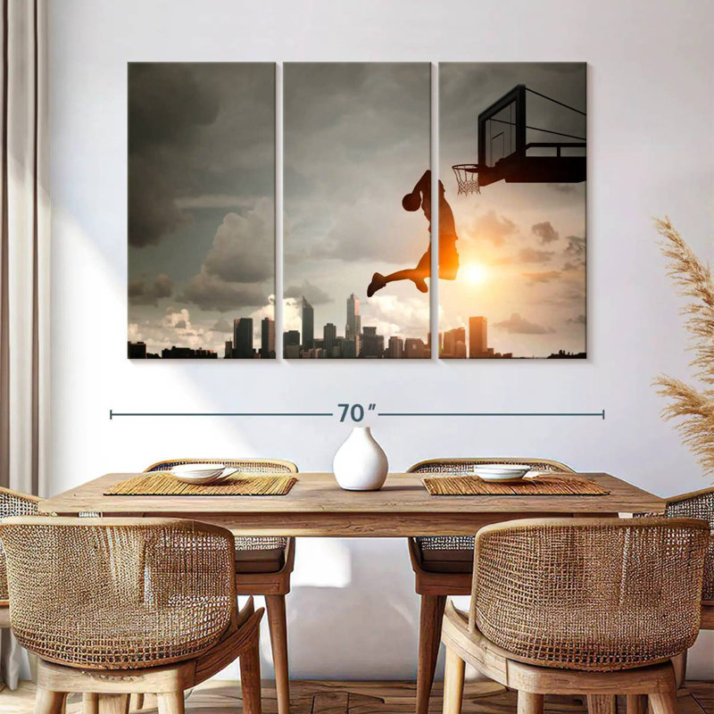 Sireci Basketball Dunk, 42" H x 65" W
