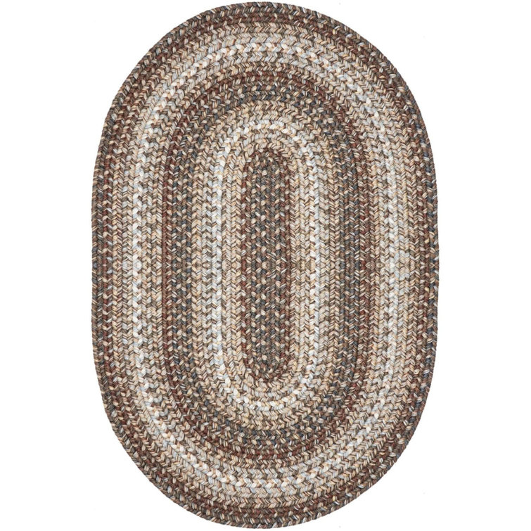 Braided Rug Reversible and Pet Friendly Washable Indoor/Outdoor Ivory/Beige Rug
