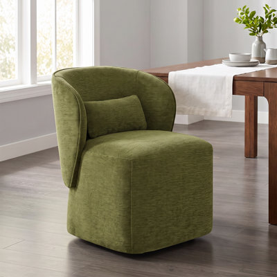 Upholstered Dining Chair with Casters