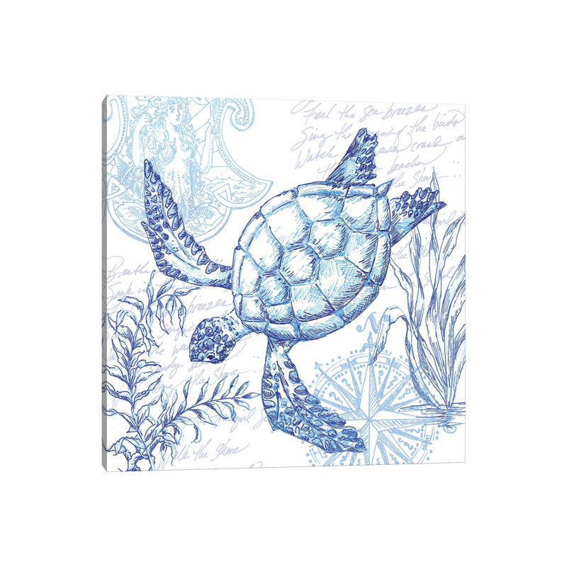 Carnet de croquis côtier - reproduction d'impression, H 12 po x l 12 po x P 1,5 po, Toile tendue, Aucun mat