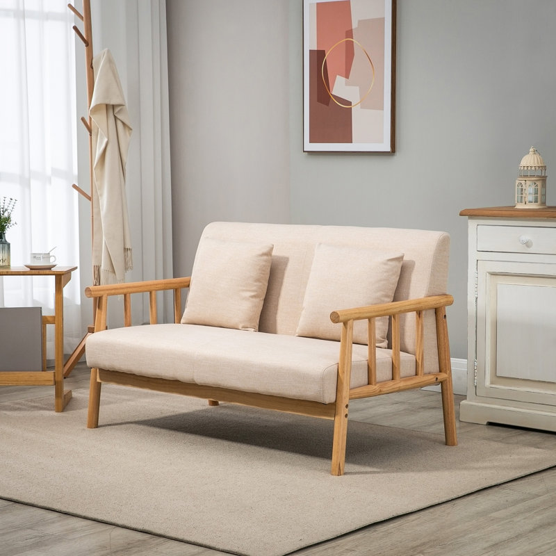 HOMCOM 48" 2-Seater Couch For Small Spaces
