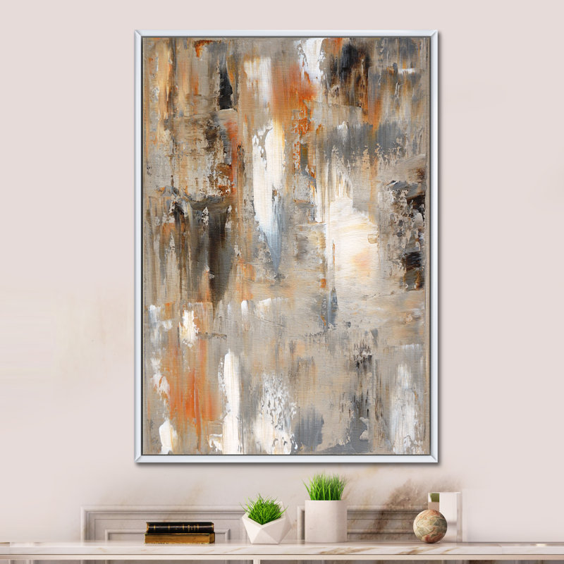 Le brun rencontre l'art abstrait gris Le brun rencontre l'art abstrait gris