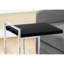 Table d'appoint pour salon et chambre à coucher - Plateau en stratifié noir avec base en métal moderne pour toutes les occasions