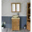 Scoggins 515 mm Freestanding Cloakroom Vanity with Vessel Stone Basin-1478647338
