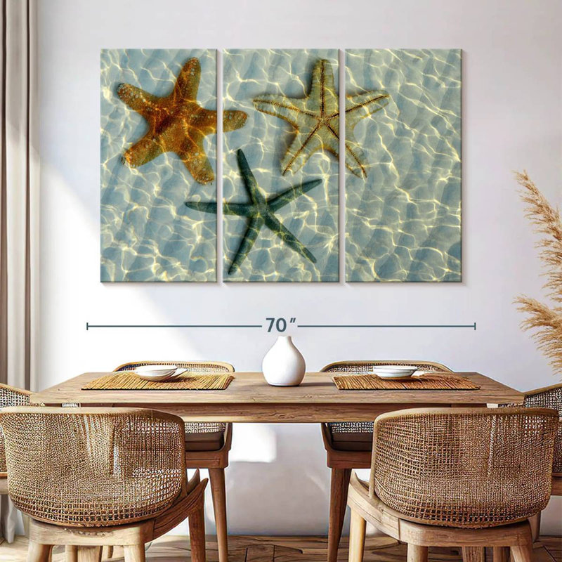Brampt Underwater Trio Starfish, 42" H x 65" W