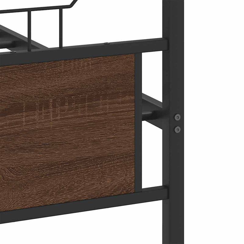 Bed Frame Without Mattress Engineered Wood, Kingsize (5'), Brown Oak