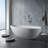 59" Luxury Handcrafted Stone Resin Freestanding Soaking Bathtub With Overflow , Cupc Certified-120137212