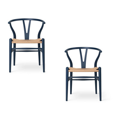 Chaise de salle à manger bleue